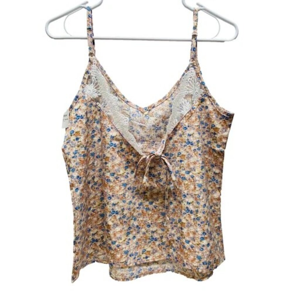 Boho Barn‎ Cami Tank Top Women's Small Floral Lace Spaghetti Strap Western NWT